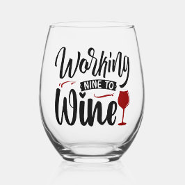 ワインを飲む人のおもしろい誕生日ギフトに9を働く ステムなしワイングラス