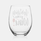 ワインを飲む人のおもしろい誕生日ギフトに9を働く ステムなしワイングラス (裏面)