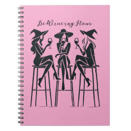 ワインを飲む時間エレガントウィッチワインの夜モダン、 ノートブック