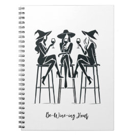 ワインを飲む時間エレガントウィッチワインの夜モダン、 ノートブック