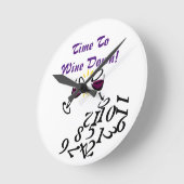 ワインを飲む時間 ラウンド壁時計 (傾斜)