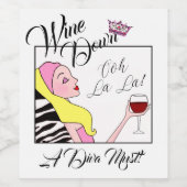 「ワインを飲む」 DIVA ワインラベル (シングルラベル)