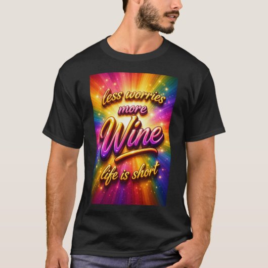 ワインを飲もう Tシャツ (正面)
