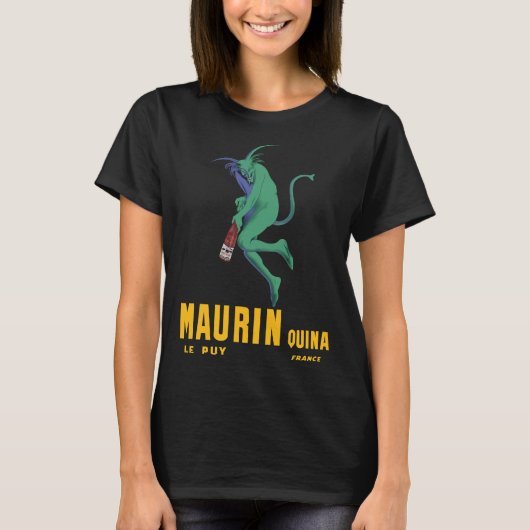ワインを飲んだグリーンデビル Tシャツ (正面)