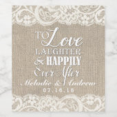 ワインを飲んだ後ずっと楽しく笑い結婚を愛する ワインラベル (シングルラベル)