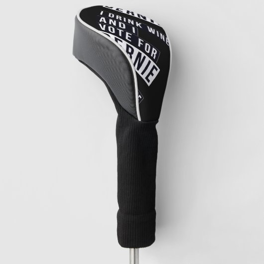 ワインを飲んでバーニーを支持する ゴルフヘッドカバー (アングル)