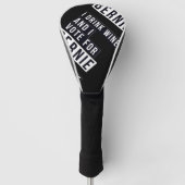 ワインを飲んでバーニーを支持する ゴルフヘッドカバー (正面)