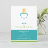 ワインを飲んで下さい及びパーティの招待状を食事して下さい 招待状 (スタンド正面)