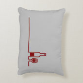 ワインを飲んで人を判断するおもしろい引用文 アクセントクッション (裏面(縦))