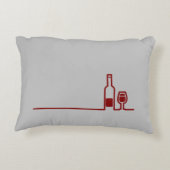 ワインを飲んで人を判断するおもしろい引用文 アクセントクッション (裏面)