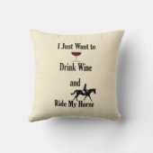 ワインを飲んで馬に乗る クッション (裏面)