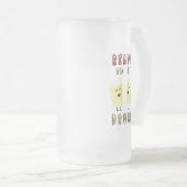 ワインを飲飲む準備国際的ができて威厳があるいる フロストグラスビールジョッキ (正面右)