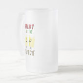 ワインを飲飲む準備国際的ができて威厳があるいる フロストグラスビールジョッキ (正面左)