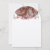 ワインアンドラッシェットピーコックヴィンテージ羽根 招待状 (裏面)