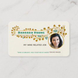 ワインアールヌーボーミュシャグレープバインオーナメントCC1022 名刺