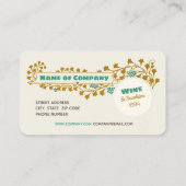 ワインアールヌーボーミュシャグレープバインオーナメントCC1022 名刺 (裏面)