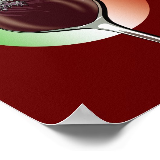 ワインイタリアングラス – イタリア，イタリア ポスター (角)