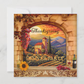 ワインイタリアン感謝祭ディナーパーティー 招待状 (正面)