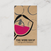 ワインイラストレーションロゴ |ワイン染色 名刺 (正面)