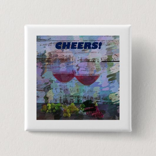 ワインインプレッションのデジタルアートボタン 缶バッジ (正面)