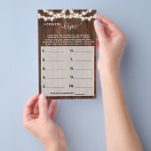 ワインウェスタンブライダルシャワーゲームカードを推測 チラシ (ハンドル)