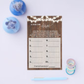 ワインウェスタンブライダルシャワーゲームカードを推測 チラシ (シングル)