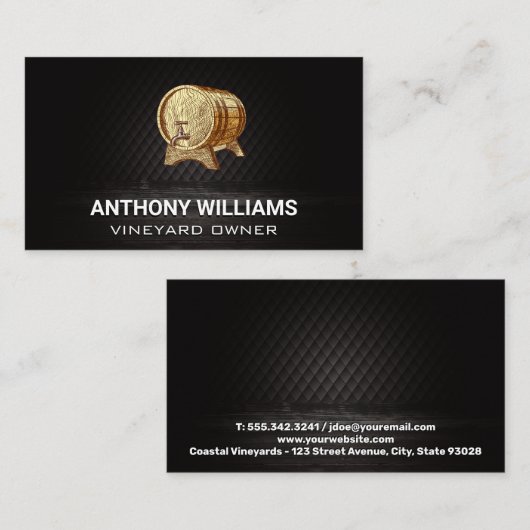 ワインウッドバレル 名刺 (正面/裏面)