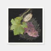 ワインエレガントをテーマにした誕生日パパーソナライズされたーティー スタンダードカクテルナプキン (正面)