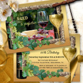 ワインエレガントをテーマにした誕生日パーティーの招待状 招待状