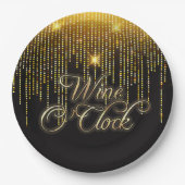 ワインオクロック金ゴールドグリッツ ペーパープレート (正面)