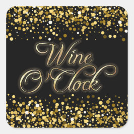 ワインオクロック金ゴールド輝く スクエアシール