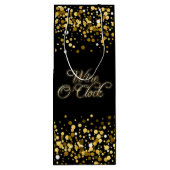 ワインオクロック金ゴールド輝く ワインギフトバッグ (裏面)