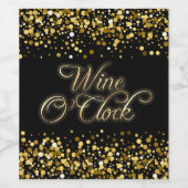 ワインオクロック金ゴールド輝く ワインラベル (シングルラベル)