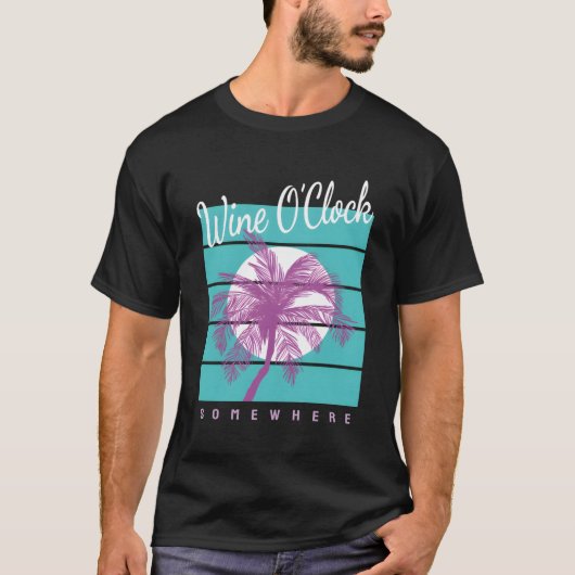 ワインオックロッおもしろいクことわざ飲むVacati Tシャツ (正面)