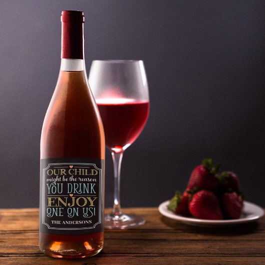 ワインオンウスチルドレンことわざファミリー名カスタム ワインラベル