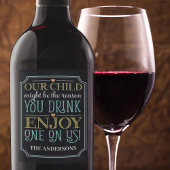 ワインオンウスチルドレンことわざファミリー名カスタム ワインラベル