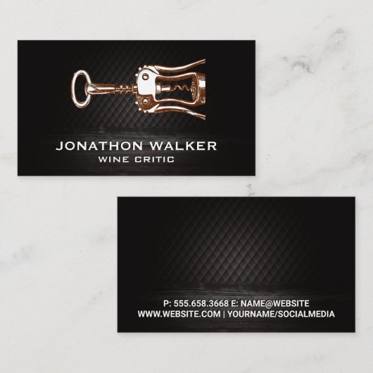ワインオープナーロゴ 名刺 (正面/裏面)