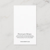 ワインオープナー |ブドウのつる植物 | Somelier 名刺 (裏面)