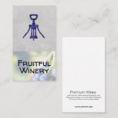 ワインオープナー |ブドウのつる植物 | Somelier 名刺 (正面/裏面)