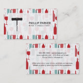 ワインオープナー | ボトル眼鏡パターン 名刺 (正面/裏面)