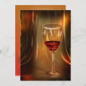 ワインカクテルパーティの招待状 招待状 (正面/裏面)