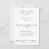 ワインカクテルパーティー招待状 VIP招待状 招待状 (裏面)