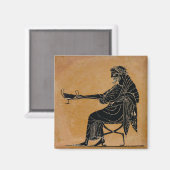 ワインカップ付きディオニュソス マグネット (正面/裏面)