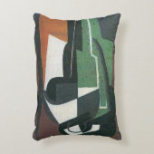 ワインカラフェボトルバイフアン・グリス、ヴィンテージ・キュービズム アクセントクッション (正面(垂直))