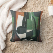 ワインカラフェボトルバイフアン・グリス、ヴィンテージ・キュービズム クッション (ブランケット)