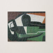 ワインカラフェボトルバイフアン・グリス、ヴィンテージ・キュービズム ジグソーパズル (横)