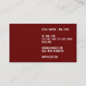 ワインカラフルボトルとブドウ 名刺 (裏面)