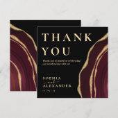 ワインカラージェムストーンサンキューカード (正面/裏面)