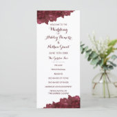 ワインカラーフローラ結婚式 プログラム (スタンド正面)