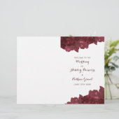 ワインカラーフローラ – ウェディングプログラム (スタンド正面)